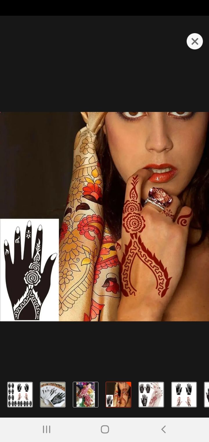 Picture of 1 Pair Mehedi designed Steakers for easy solution to mehedi art (1 pair or 2 pieces)