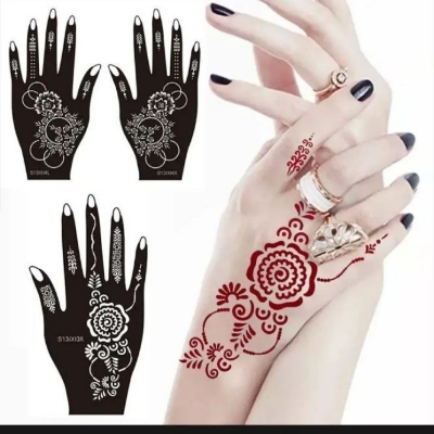 Picture of 1 Pair Mehedi designed Steakers for easy solution to mehedi art (1 pair or 2 pieces)