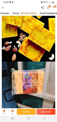 Picture of 3 pieces Real Saffron Goat milk Soap Bar with 1 piece free (1 free)