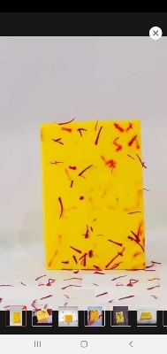 Picture of 2 Pieces Real Saffron Goat Milk Soap Bar - 2 piecs