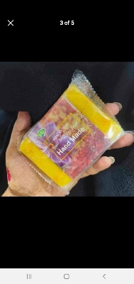 Picture of 2 Pieces Real Saffron Goat Milk Soap Bar - 2 piecs