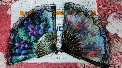 Picture of 1 Piece stylish folding hand fan or Haat pakha for traveling