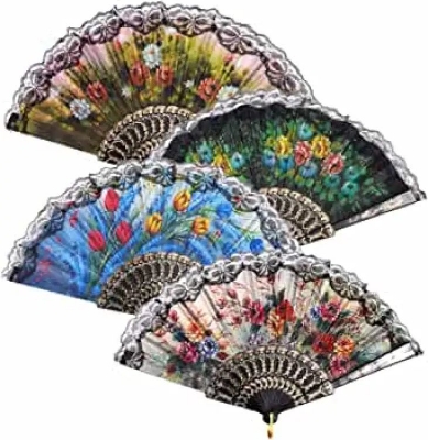 Picture of 1 Piece stylish folding hand fan or Haat pakha for traveling