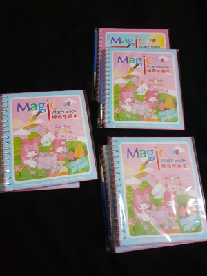 Picture of Magic Water Coloring Reusable Book for kids with pen