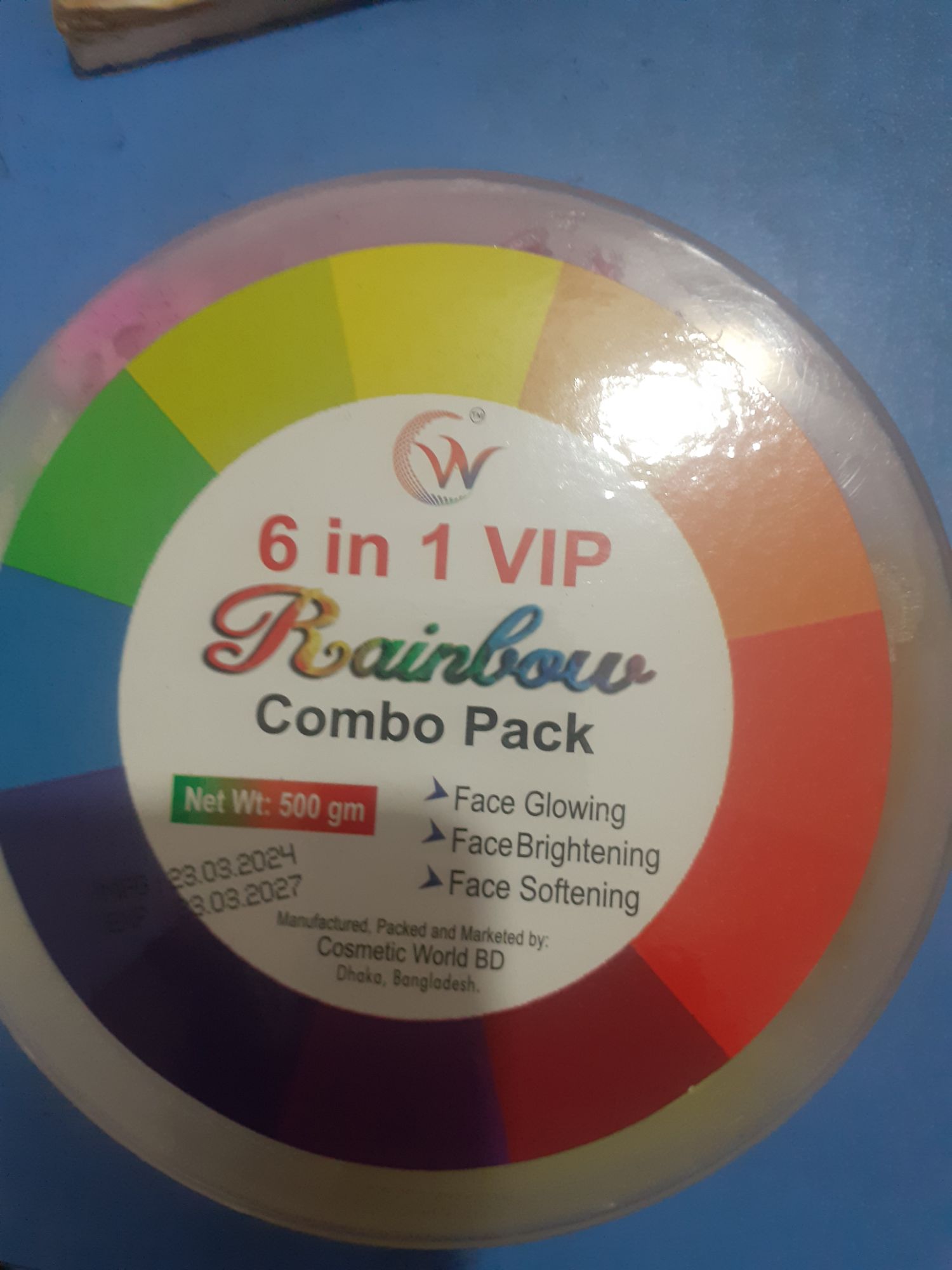 Picture of 6 in 1 Rainbow Combo beauty face pack ( 500 gram)