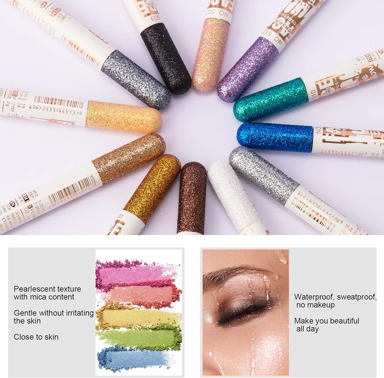 Picture of 3 pieces Flourmour Glitter Eyeshadow (3 pieces)