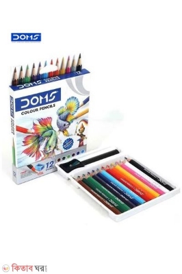 Picture of Doms 12 pieces Colored pencils with 1 sharpner and 1 extender