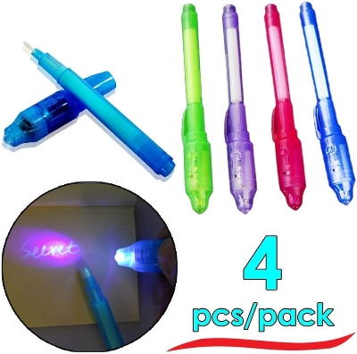 Picture of 4 Pieces Magic Invisible ink Pens (4 Pieces)