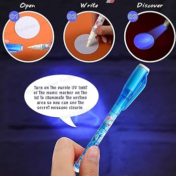 Picture of 4 Pieces Magic Invisible ink Pens (4 Pieces)