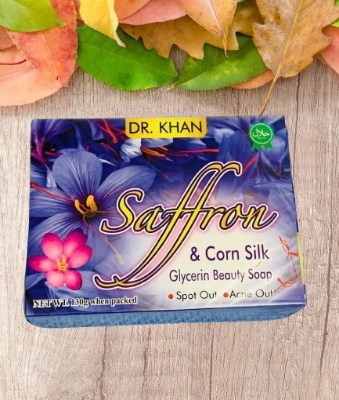Picture of Dr. Khan Saffron & Corn Silk Glyserine Beauty Soap (130 grams)