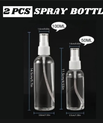 Picture of 2 pieces 100 ml and 50 ml Plastic spray bottles (2 pieces)
