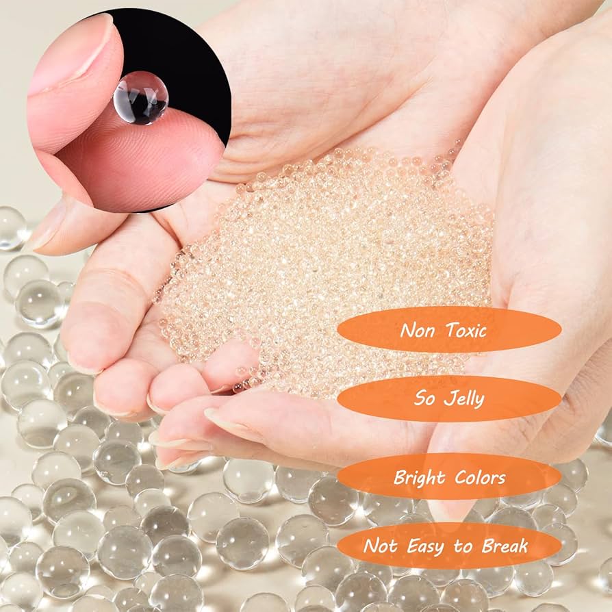 Picture of Water or transparent Colour Magic Jelly Balls or Orbeez or beeeds (100 pieces  in 1 Packet)