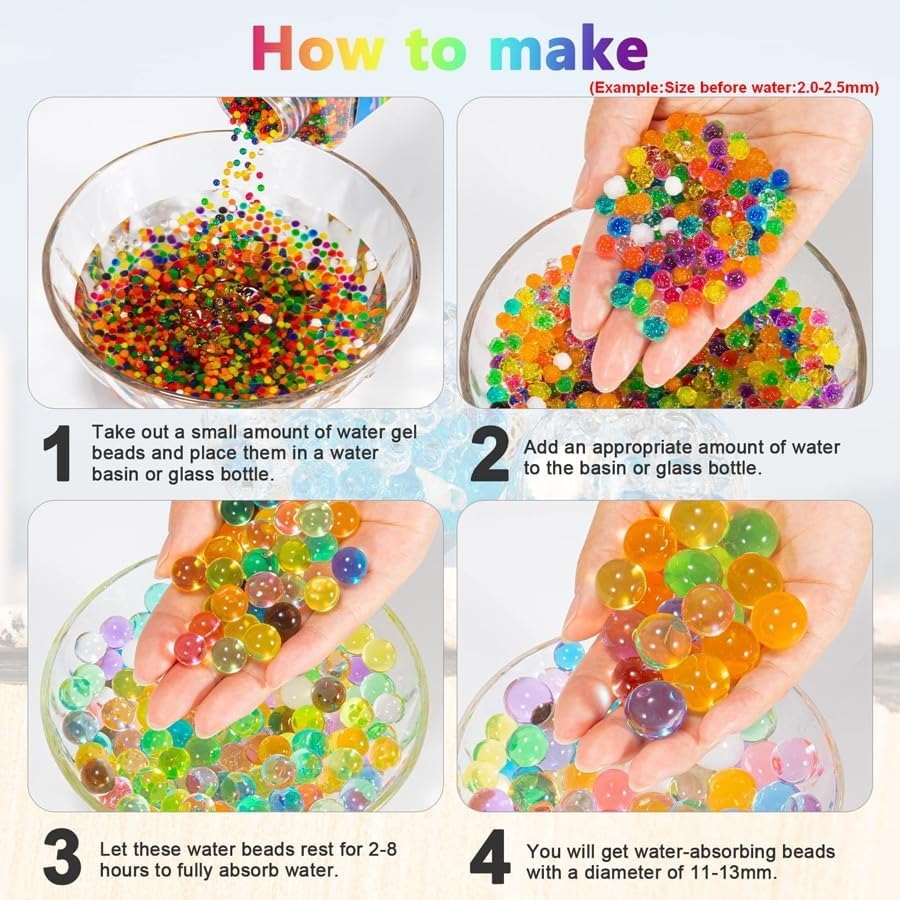 Picture of 1000 pieces or 10 packets orbeez or Magic balls