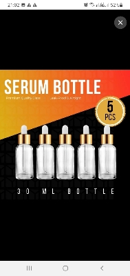 Picture of 5 pieces 30 ml Serum Bottles for multi purpose use