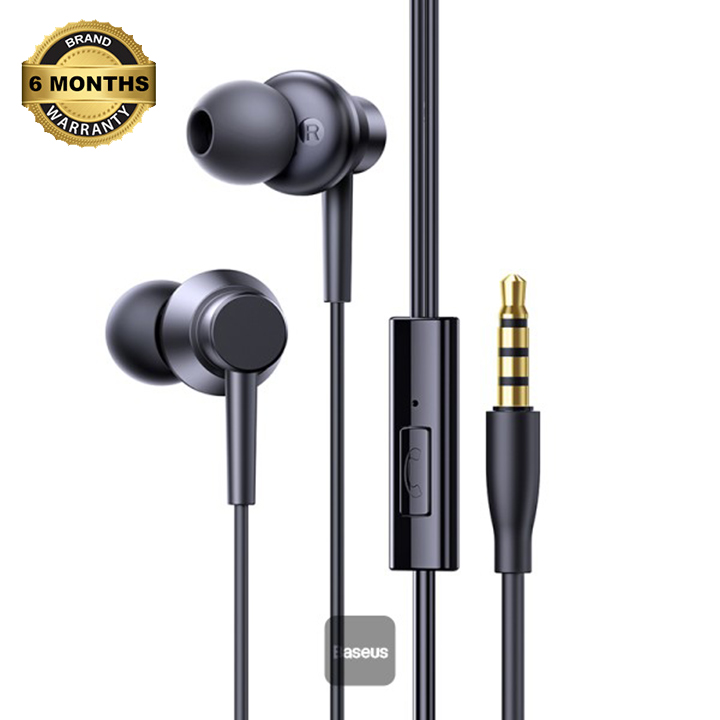 Picture of Baseus Encok HZ11 3.5mm Jack Wired Earphone, Universal Headset In-Ear Headphone With Mic - Black
