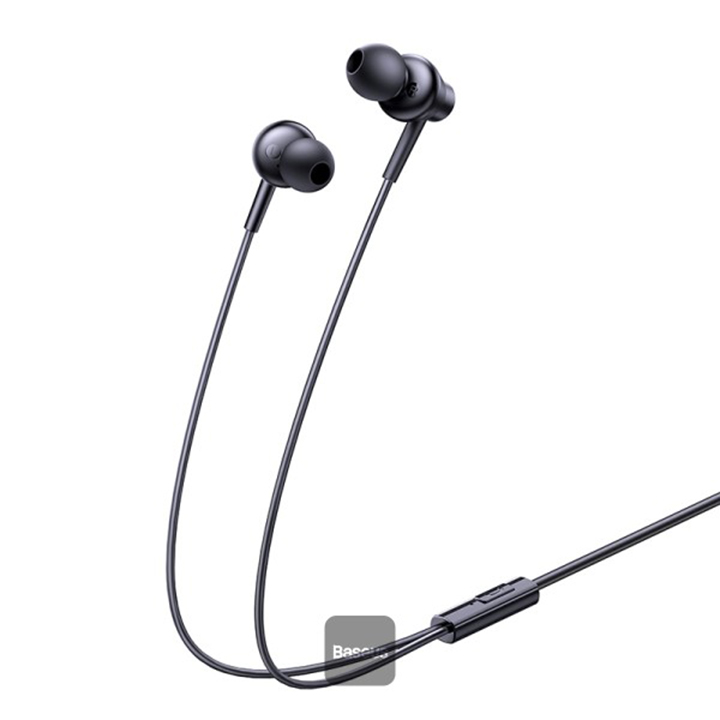 Picture of Baseus Encok HZ11 3.5mm Jack Wired Earphone, Universal Headset In-Ear Headphone With Mic - Black