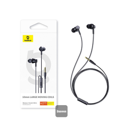 Picture of Baseus Encok HZ11 3.5mm Jack Wired Earphone, Universal Headset In-Ear Headphone With Mic - Black