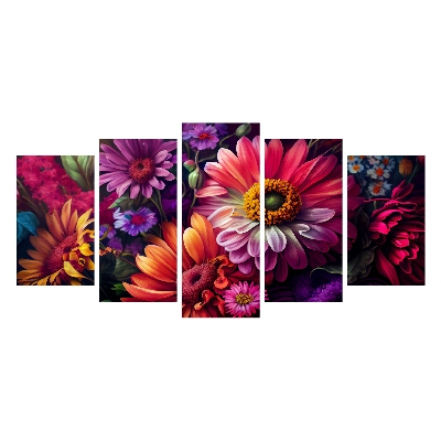 Picture of 5Pcs/Set Flower Home Canvas Wall Painting Picture Living Room or Bedroom