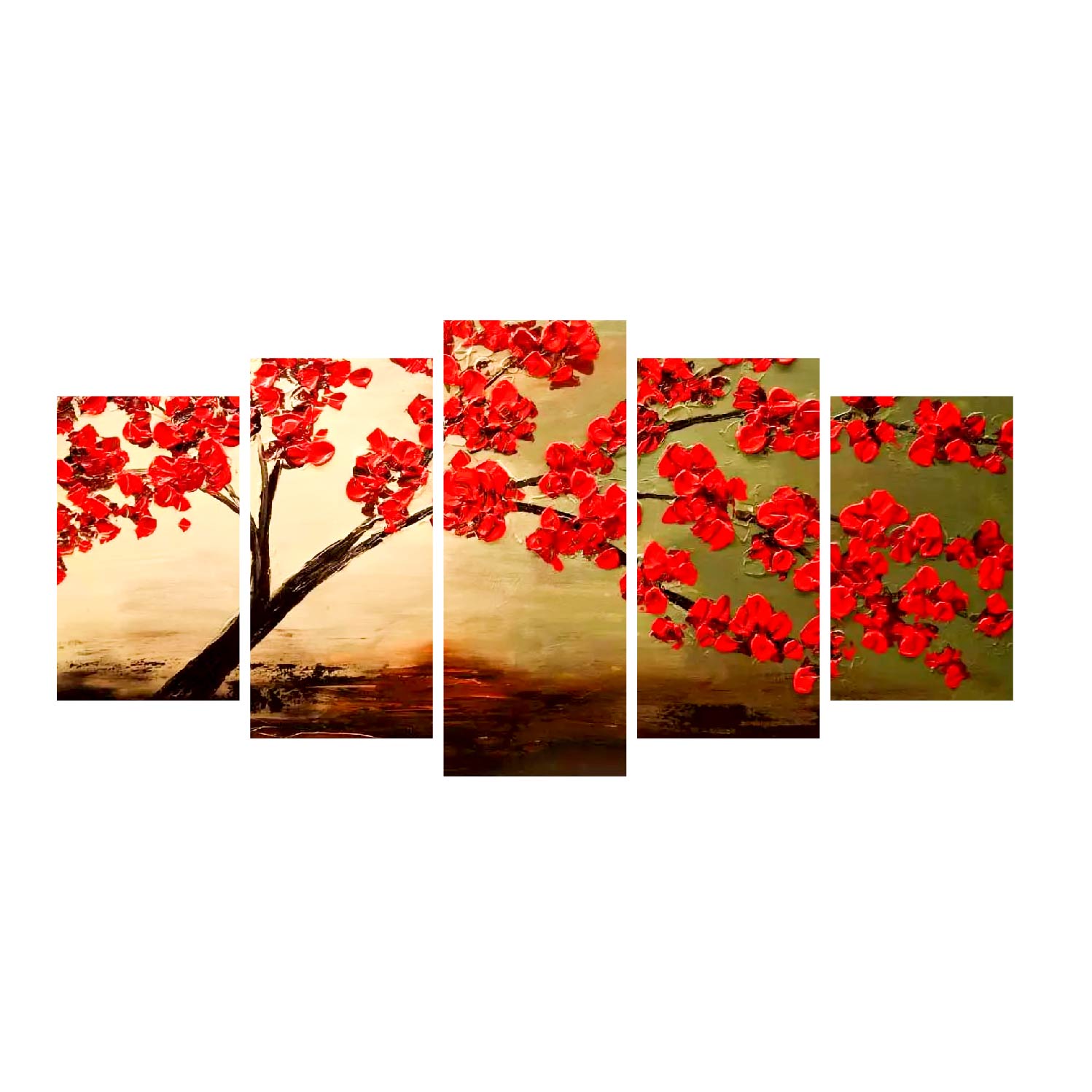 Picture of 5Pcs/Set Flower Home Canvas Wall Painting Picture Living Room or Bedroom