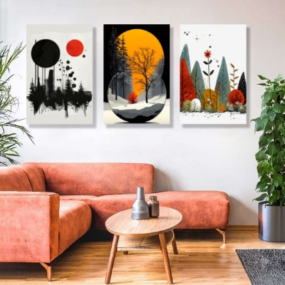 Picture of 3 pcs Home Decoration with 3 mm Board Most Unique Combo Wallboard wall decor easy to set up