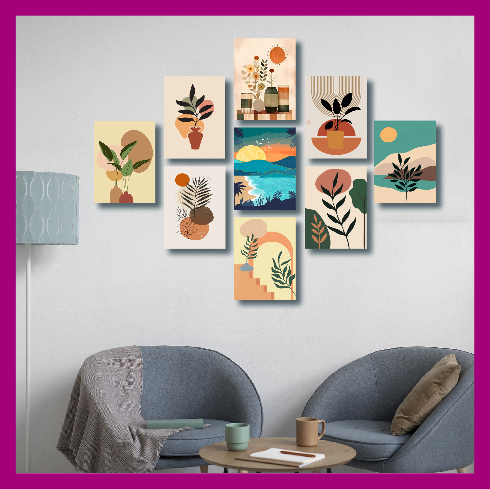 Picture of Most Unique Combo Wallboard 9 pcs set for Home Decoration. Wall Decoration for Home and Office
