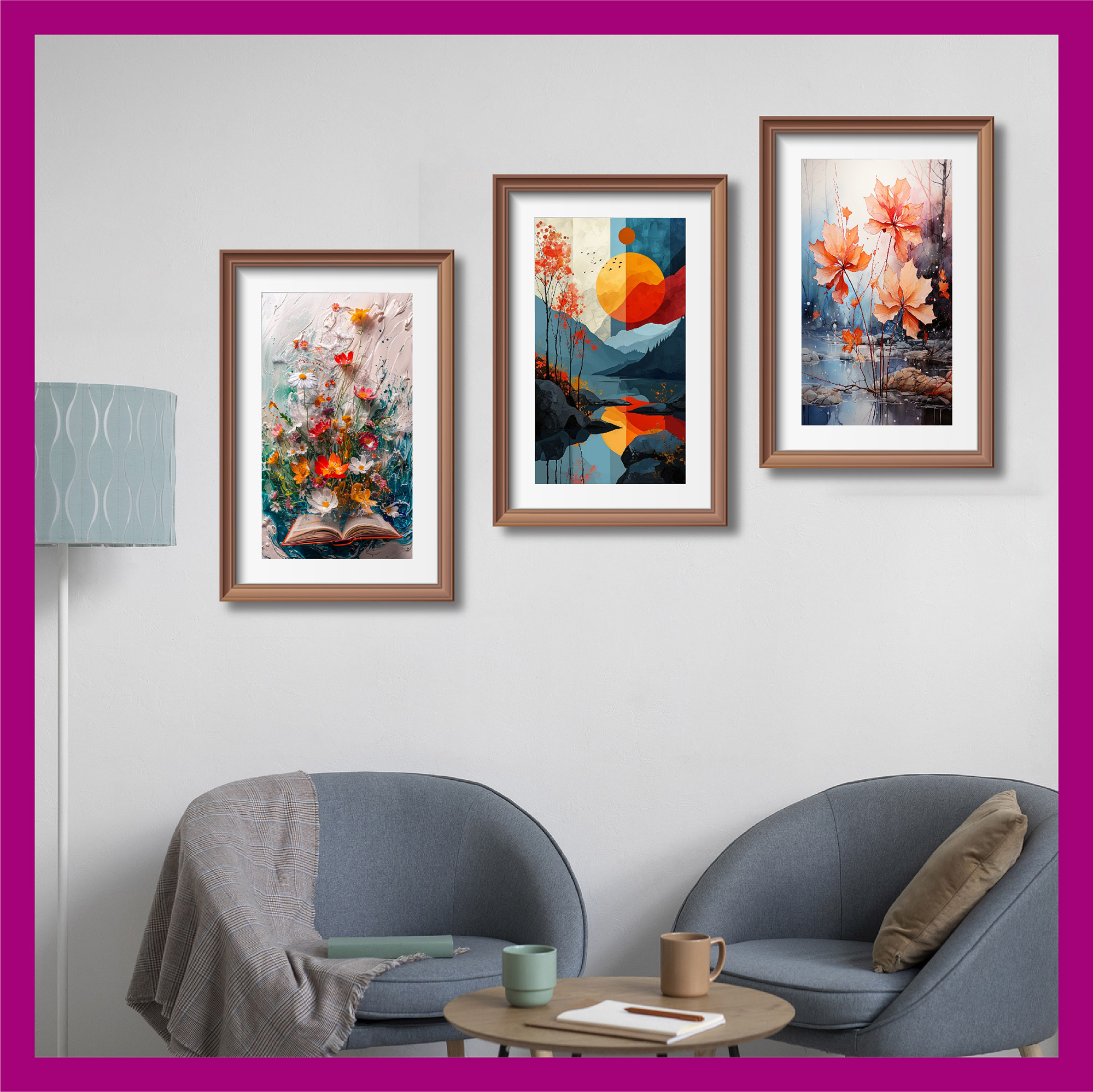 Picture of Most Unique Combo Wallboard 3 pcs set for Home Decoration. Wall Decoration for Home and Office
