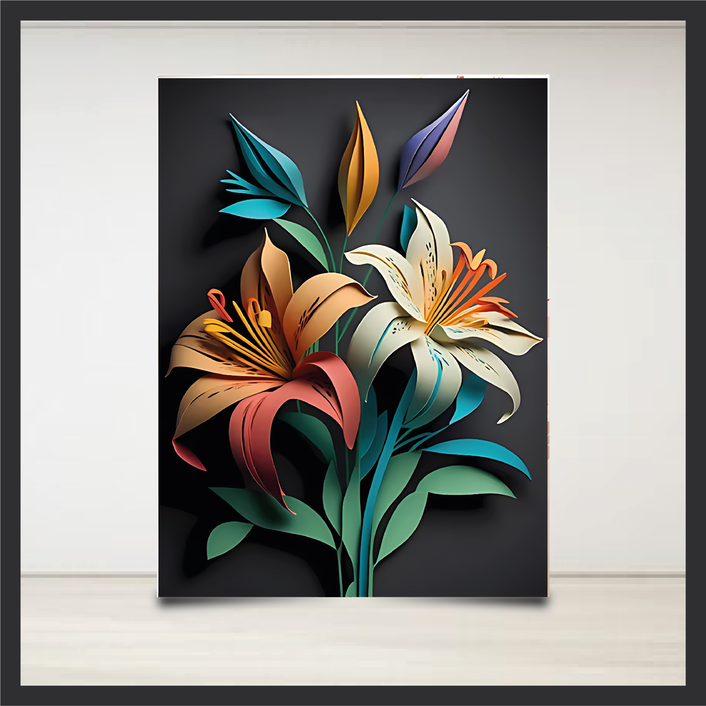 Picture of Creative Wallboard Set 3 pcs Most Unique Combo Flower Decor Wallboard set for Home Decoration