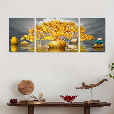 Picture of 3 canvas living room art for wall decor