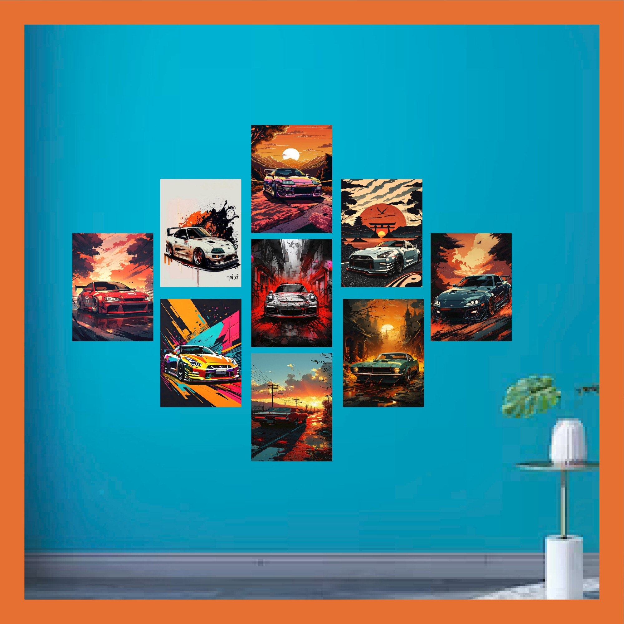 Picture of Car Wallpaper Home Canvas Wall Canvas Painting Picture Living Room