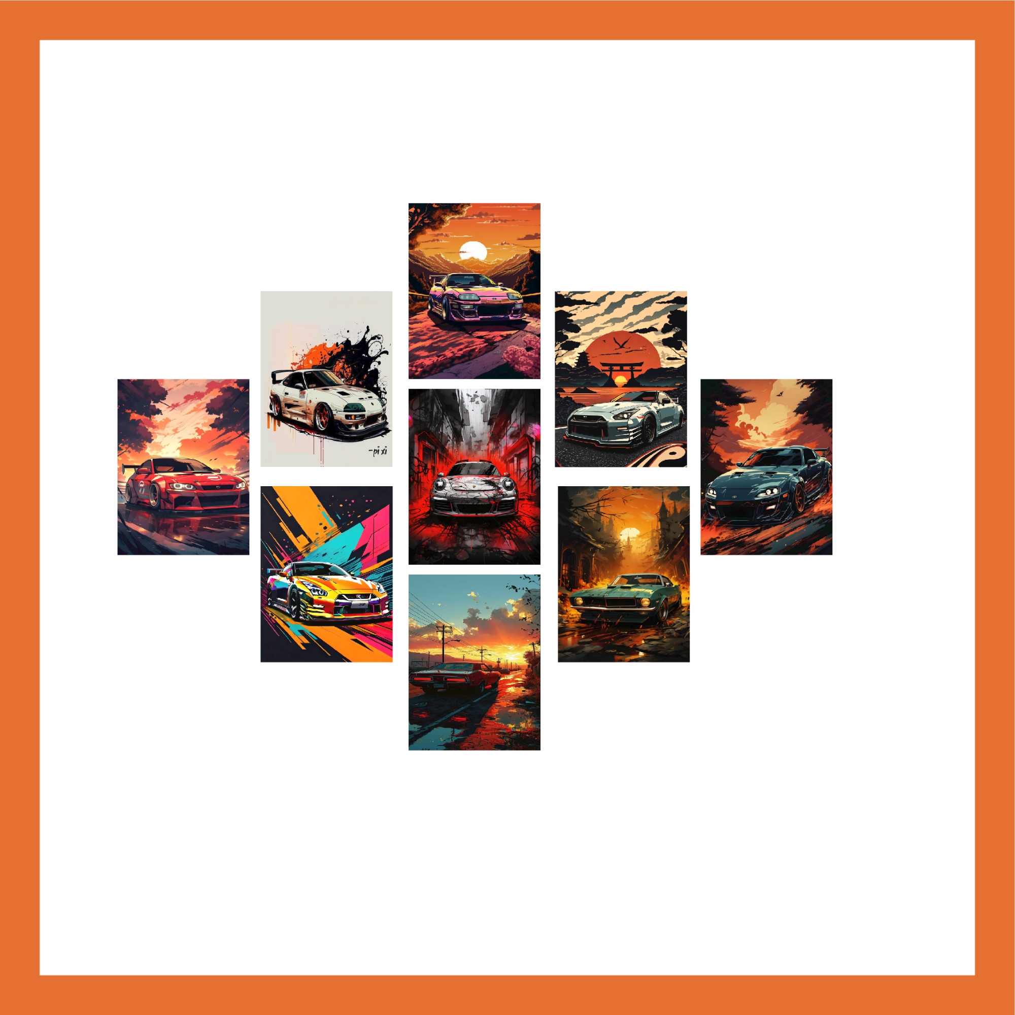 Picture of Car Wallpaper Home Canvas Wall Canvas Painting Picture Living Room