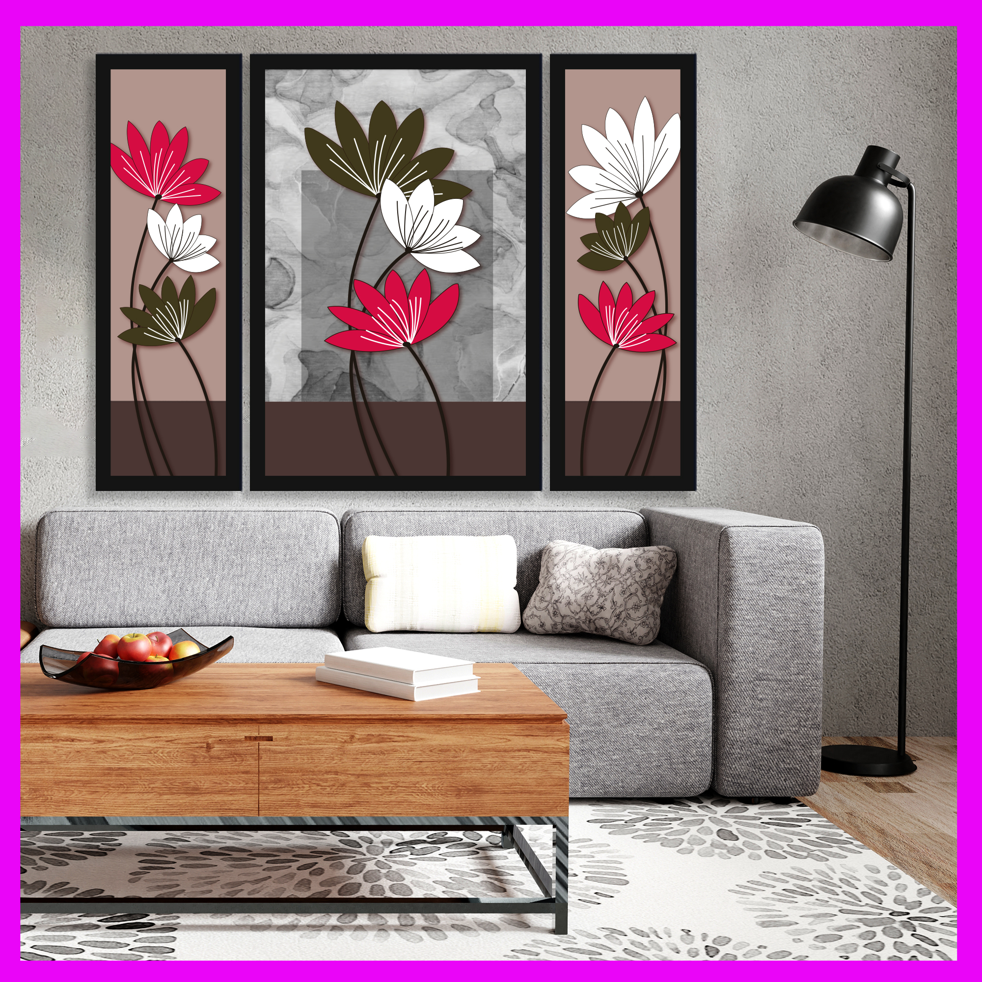 Picture of Saf Flowers Digital Canvas Wall Painting Picture Living Room or Bedroom
