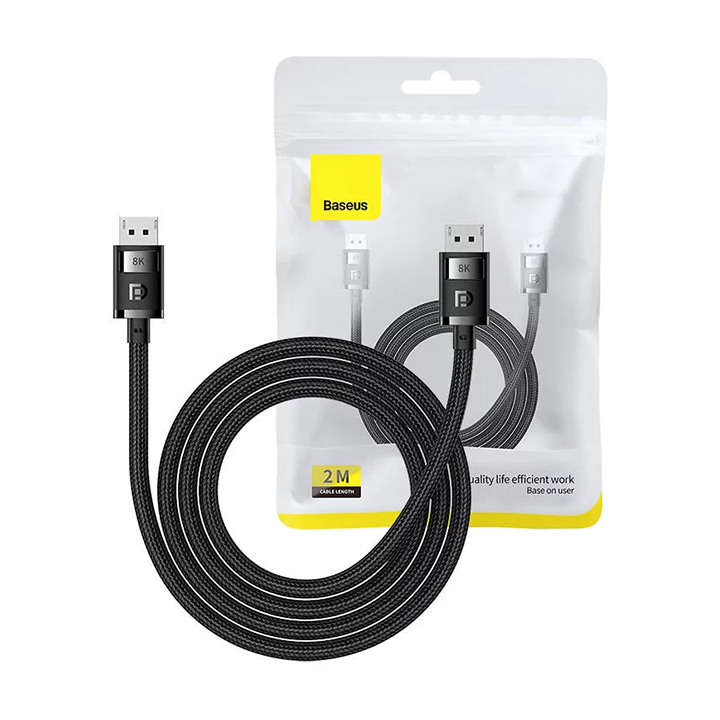 Picture of Baseus High Definition Series Displayport 8K to Displayport 8K Cable 2m Cluster Black