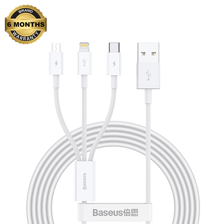 Picture of Baseus Charging Cable (3 IN 1) USB to M+L+C