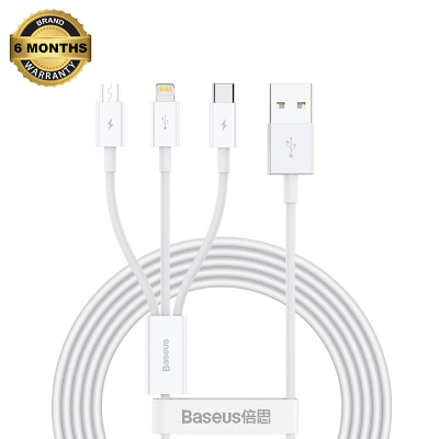 Picture of Baseus Charging Cable (3 IN 1) USB to M+L+C