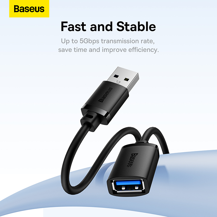 Picture of BASEUS Extension Cable USB3.0 USB Male to Female 5Gbps Transmission PVC Cord 