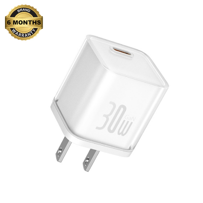 Picture of Baseus OS-GaN5S Gallium Nitride 30W Type-C Fast Charger, US Plug(White)