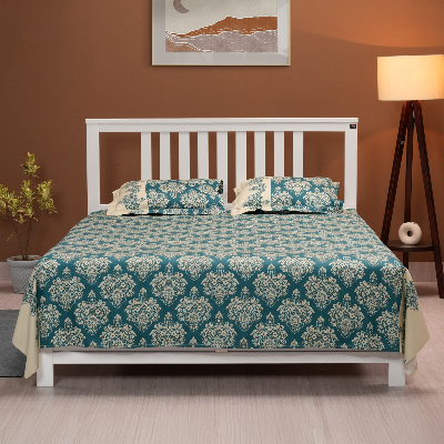 Buy Regal Bed Sheet-314 (Roral Tapestry-Crystal Teal) Online at Best Price