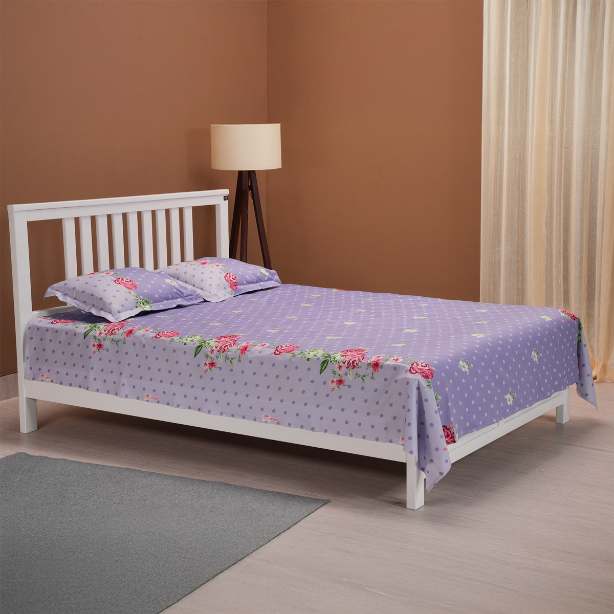 Buy Regal Bed Sheet Rose Reverie-315 (Purple) Online at Best Price