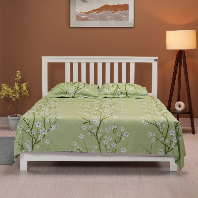 Buy REGAL BED SHEET-316 (SPRING BLOOM-GREEN) Online at Best Price