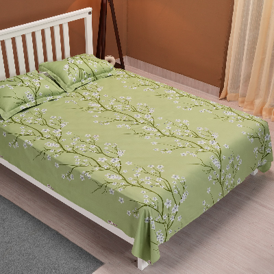 Buy REGAL BED SHEET-316 (SPRING BLOOM-GREEN) Online at Best Price