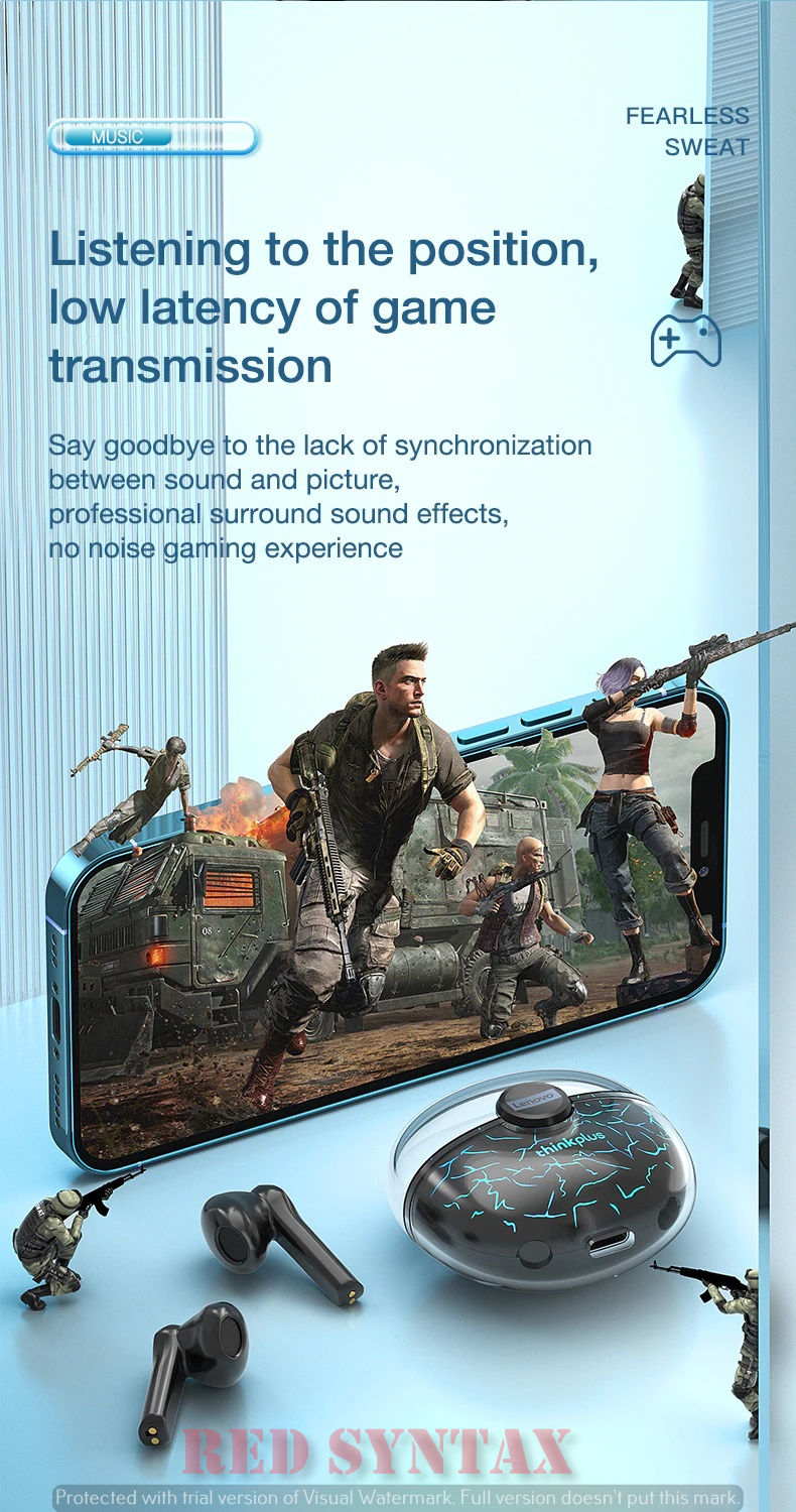 Picture of Lenovo XT95 Pro Bluetooth Earphone 9D HIFI Sound Sport Waterproof TWS Wireless Earbuds with Mic for iPhone Xiaomi Headphone