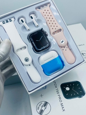 Picture of Smart Watch With Earbuds T55 Pro Max With Tws Headset 2 In 1 App Control Smart Watch