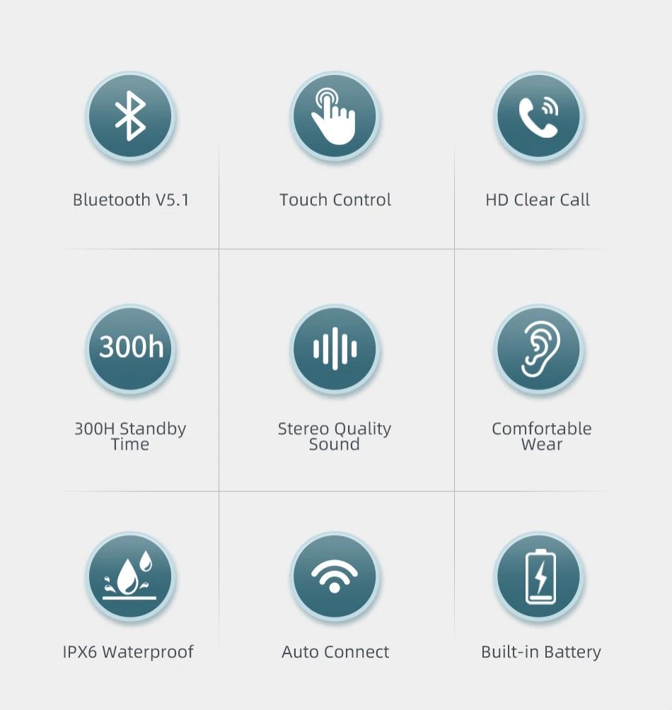 Picture of Awei T29 ANC Bluetooth Headphones Game TWS Earphones Wireless In-ear Earbuds Type-C Quick Charge Headset With Microphone