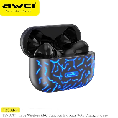 Picture of Awei T29 ANC Bluetooth Headphones Game TWS Earphones Wireless In-ear Earbuds Type-C Quick Charge Headset With Microphone