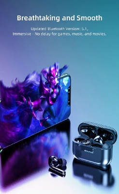 Picture of Awei T29 ANC Bluetooth Headphones Game TWS Earphones Wireless In-ear Earbuds Type-C Quick Charge Headset With Microphone