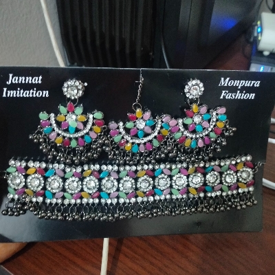 Picture of Multicolor Golar Choker Necklace Set For Women - Necklace For Girls - Necklace For Girls