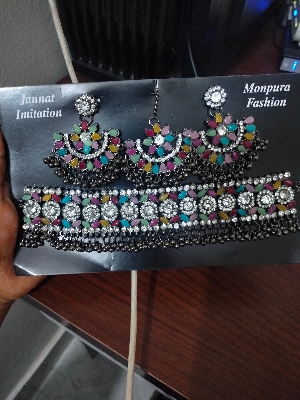 Picture of Multicolor Golar Choker Necklace Set For Women - Necklace For Girls - Necklace For Girls