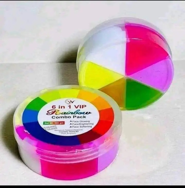 Picture of 6 in 1 Vip Rainbow Combo Face Pack - 500 gm