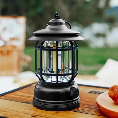 Picture of Outdoor Camping Lights Vintage Dry Battery Camp Light Hanging Lighting Tools Portable Retro Design Lantern with Hook-Multicolor
