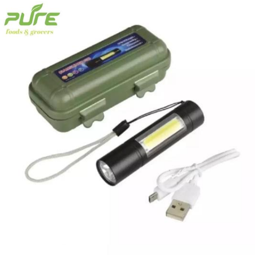 Picture of Rechargeable Flashlights Torch Led Usb Portable Torches 3 Modes Mini Camping Lighting